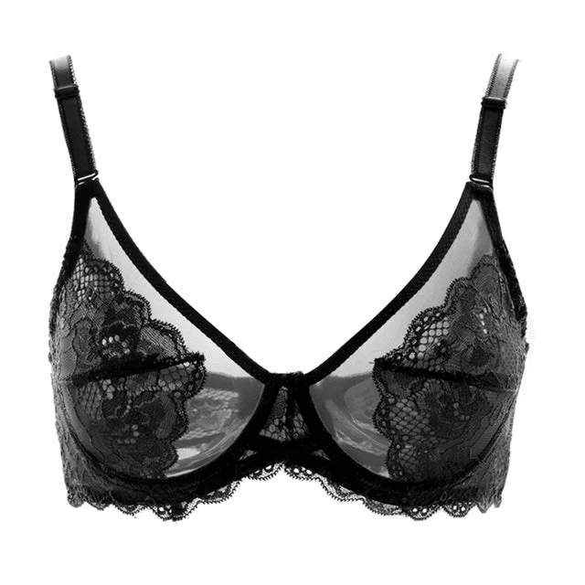 Sexy Plus Size Bra Top Underwear Push Up Strapless Lace Lace-Trimmed Bra