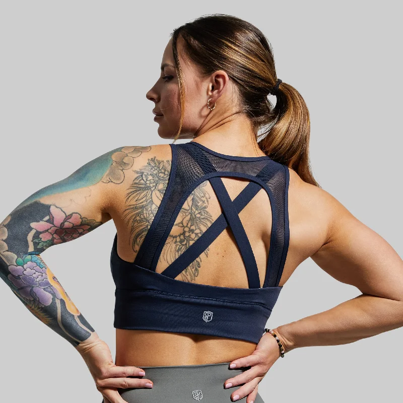 X-Factor Full Throttle Sports Bra (Navy) Minimalist Wireless Bra