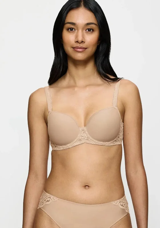 Triumph Amourette Wired Padded Bra, Nude Sporty Compression Bra