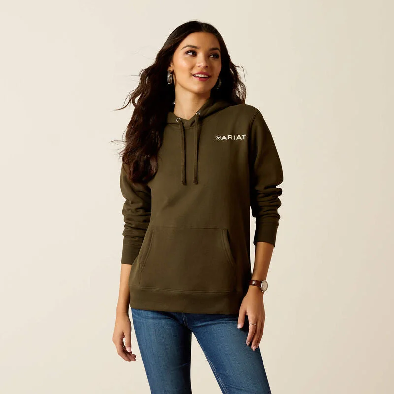 Ariat Stamp Hoodie Relic - 2411 Hoodie with Ribbed Hem Stretchable Secure