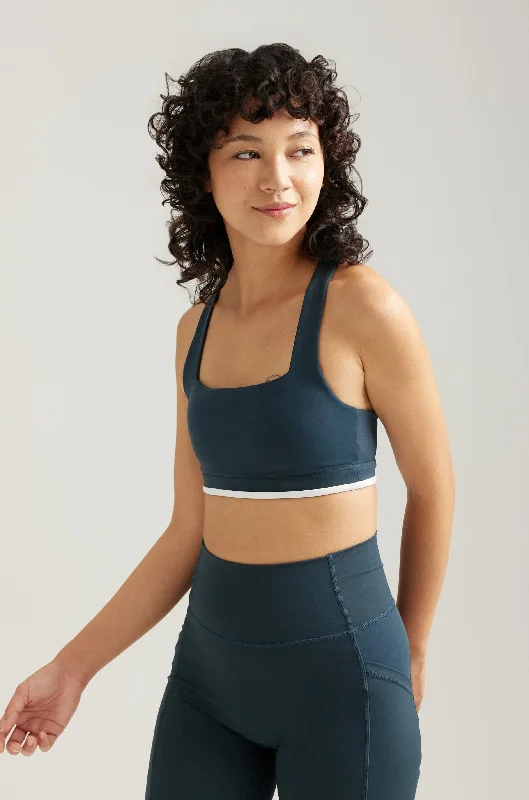 Boxy Bra in Pine (Contrast) Cozy Sleep Bra