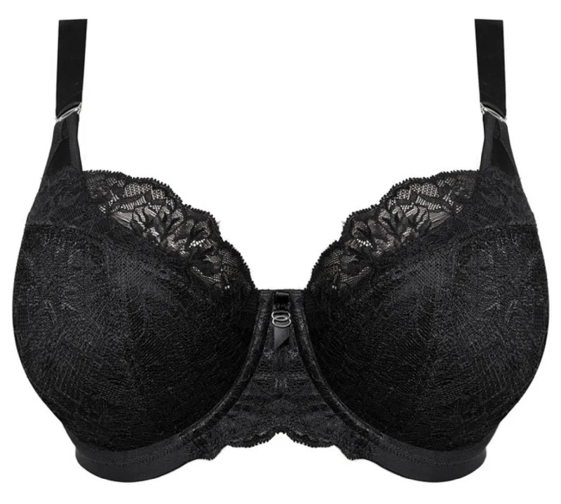 Brianna EL8081 Padded Half Cup Bra - Black Sexy Lace Bralette