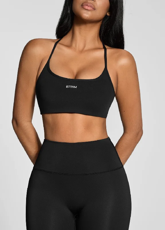 Slim Strap Sports Bra Sleek Push-Up Bra