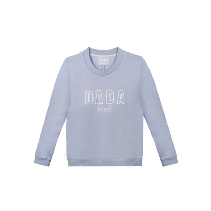 Dada Sweet Sweatshirt Hoodie with Front Slit Layering Stylish