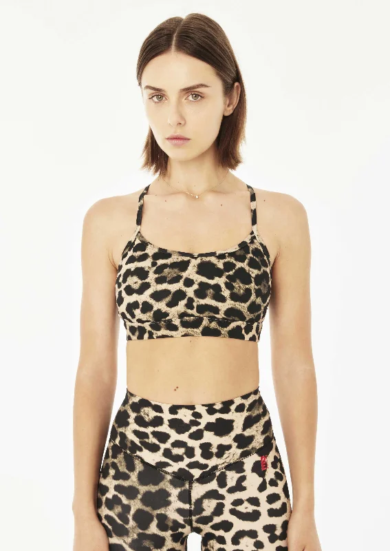 DOWNFORCE REFORM SPORTS BRA IN ANIMAL PRINT Soft Mesh Bralette