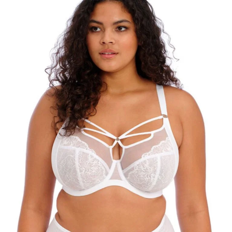 Elomi Brianna UW Plunge Bra in White EL8080 Stylish Strapless Bra