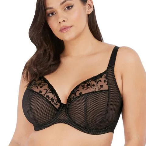 Elomi Charley UW Plunge Bra in Jet EL4380 Push-Up Padded Bra