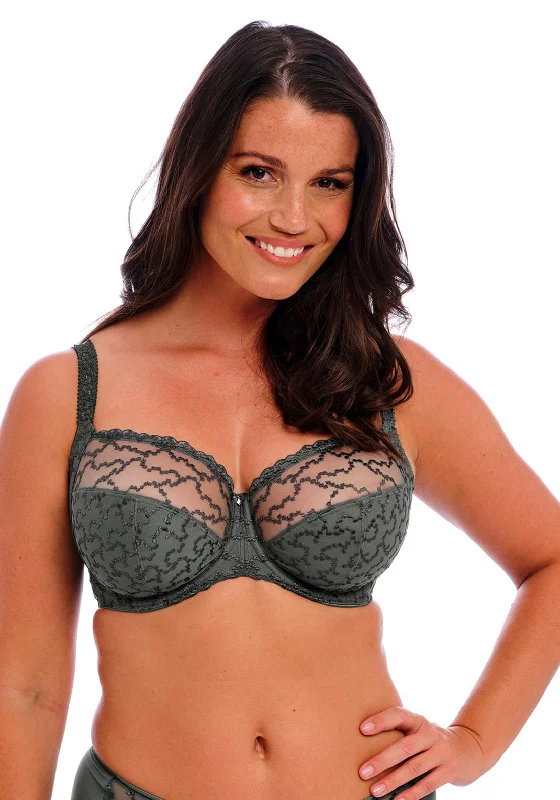 Fantasie Ana Side Support Bra, Olive Fashionable Push-Up Bra