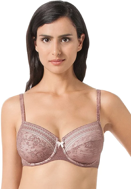 Fleur-5653 Underwire Bra -  Berry Soft Cotton Bra