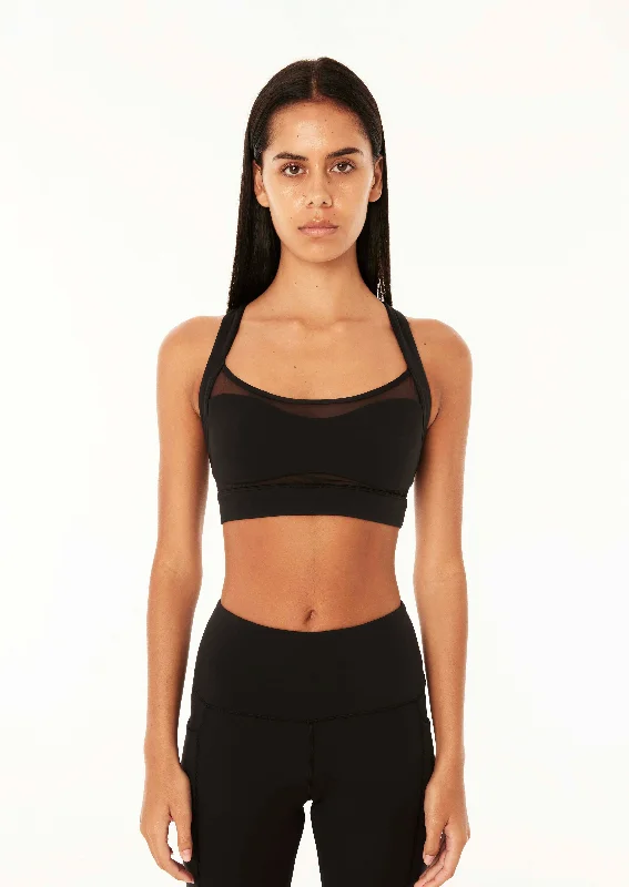 FREESTYLE SPORTS BRA IN BLACK Soft Lace Bra