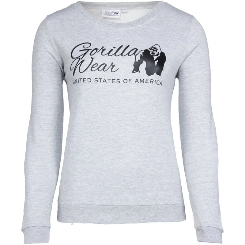 Gorilla Wear Riviera Sweatshirt - Light Grey Hoodie with Magnetic Closure Innovative Modern