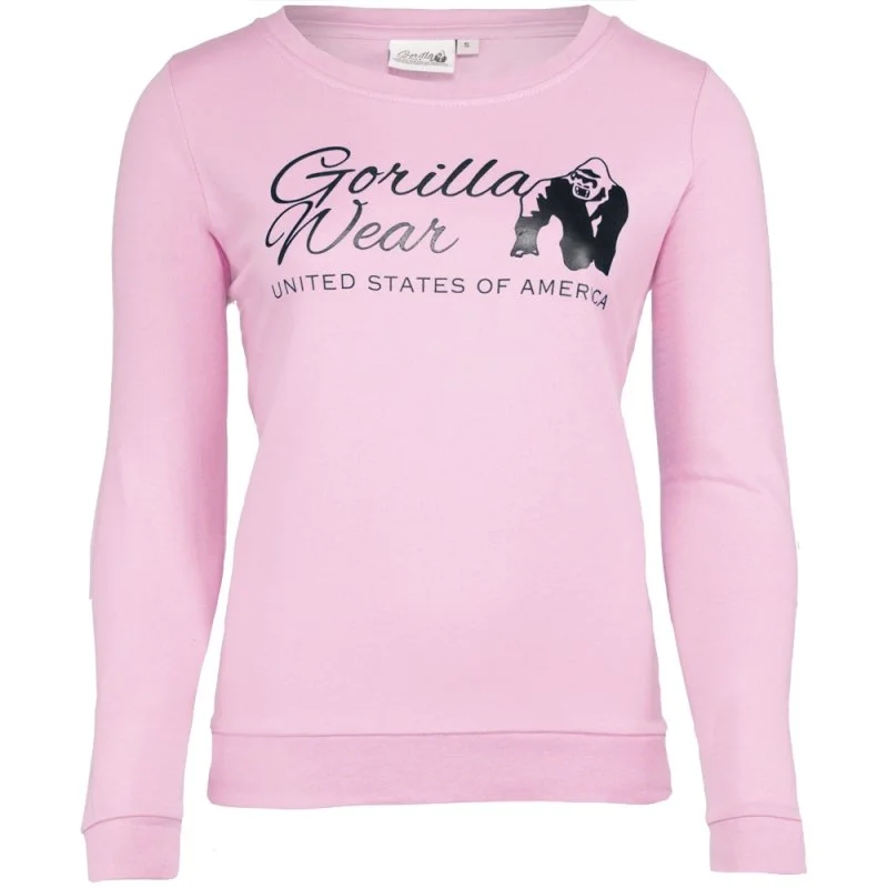 Gorilla Wear Riviera Sweatshirt - Light Pink Hoodie with Back Slit Movement Comfort