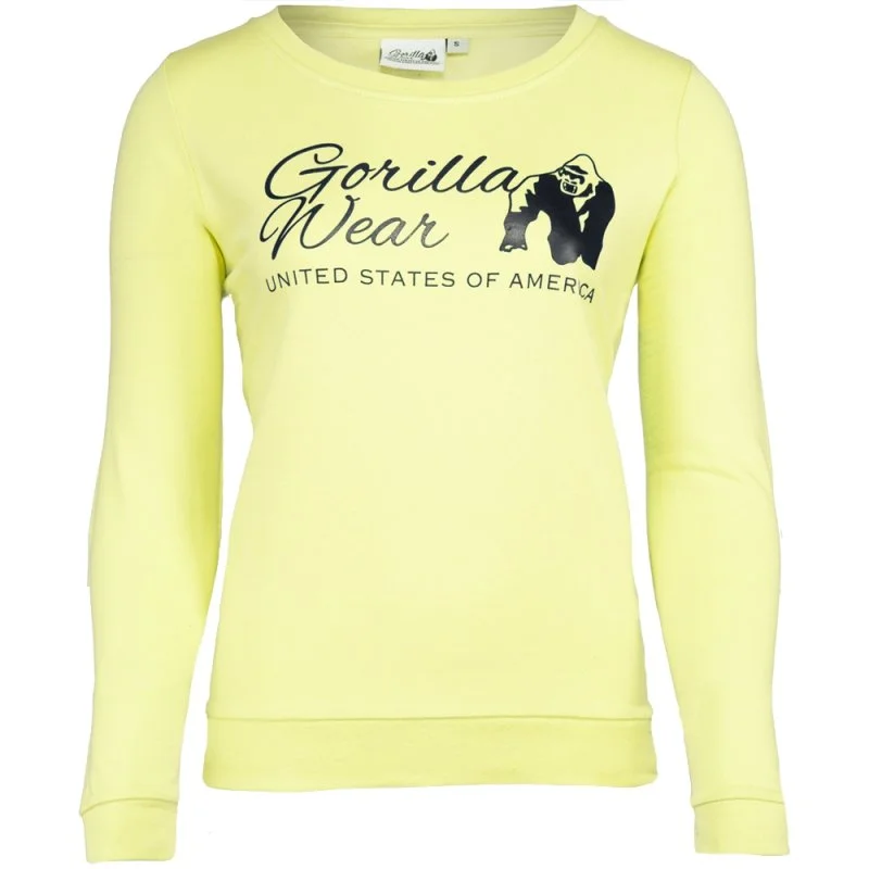 Gorilla Wear Riviera Sweatshirt - Light Yellow Hoodie with Drawstring Waist Adjustable Fitted