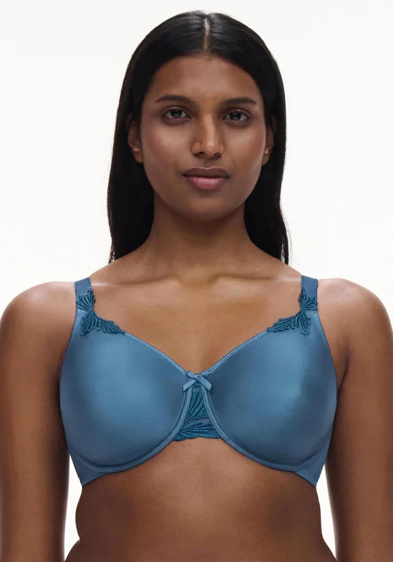 Chantelle Hedona Unlined Underwired Bra, Blue Breathable Wireless Bra