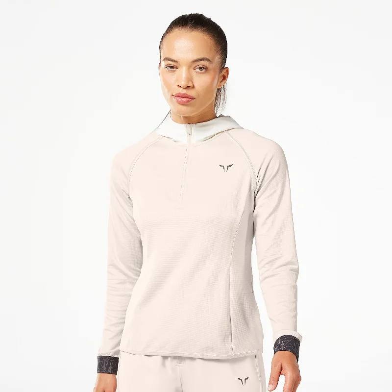 LAB360° TDry™ Warm Up Hoodie - Gray Morn Hoodie with Bell Sleeves Flared Feminine