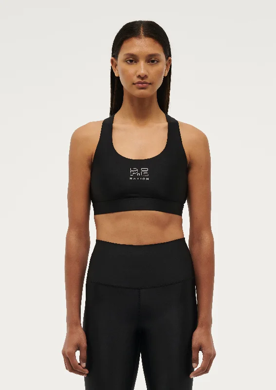 LONG RANGE SPORTS BRA IN BLACK Comfortable Fit Bralette