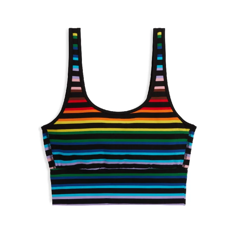 Longline Scoop Bra - Progress Pride Stripes Smooth Fit Bra