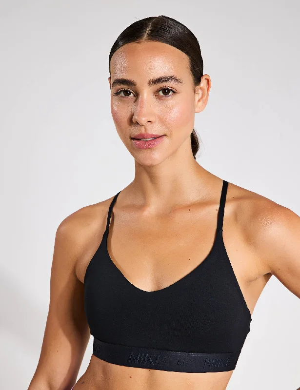 Indy Light Support Sports Bra - Black Seamless Bra Design