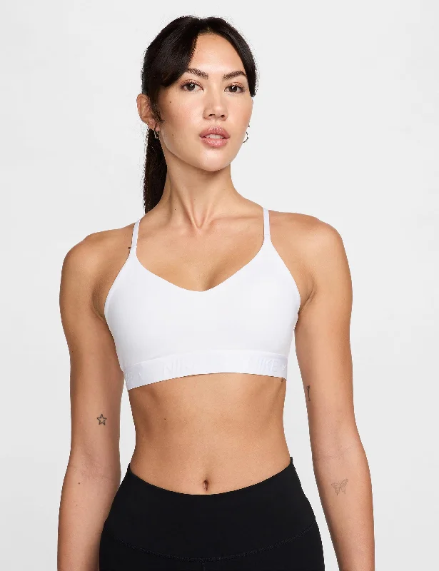 Indy Light Support Sports Bra - White/Stone Mauve Smooth Push-Up Bra