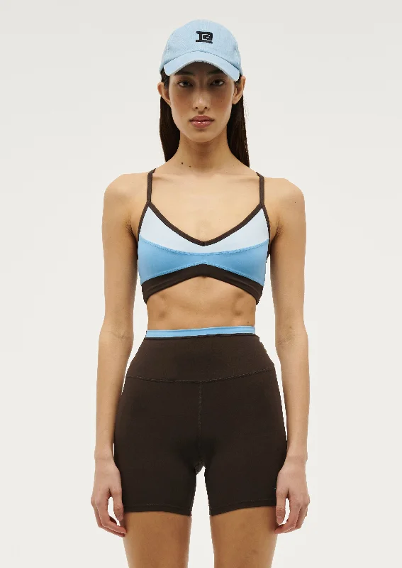 OVERLAND 2 SPORTS BRA IN BRIGHT BLUE / COFFEE Strapless Support Bra