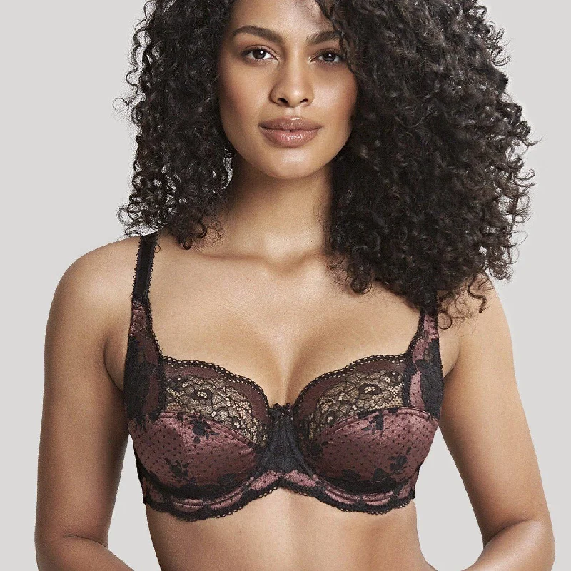 Panache Clara Full Cup Bra 7255 in Black Fig Breathable Comfort Bra