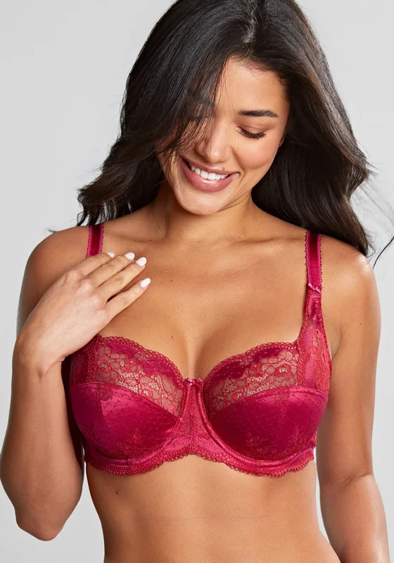 Panache Clara Full Cup Bra, Orchid Red Soft Support Bra