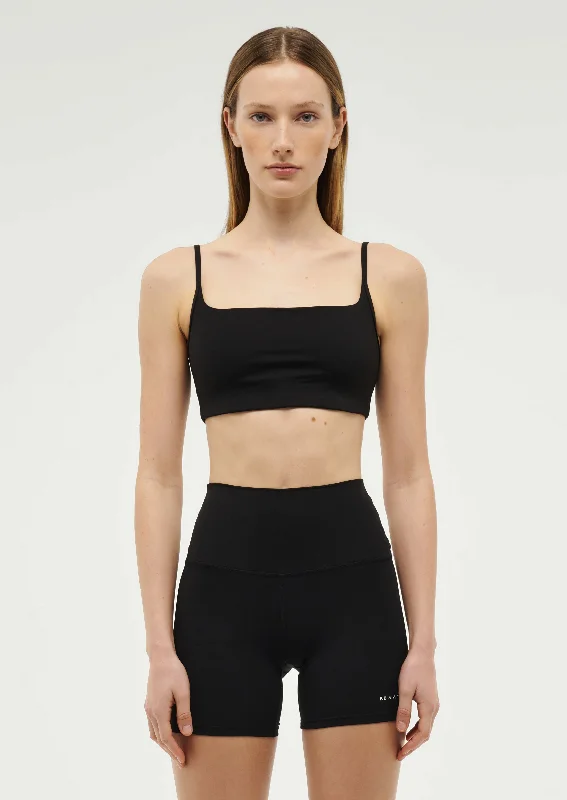 PREVIEW SPORTS BRA IN BLACK Chic Satin Bra