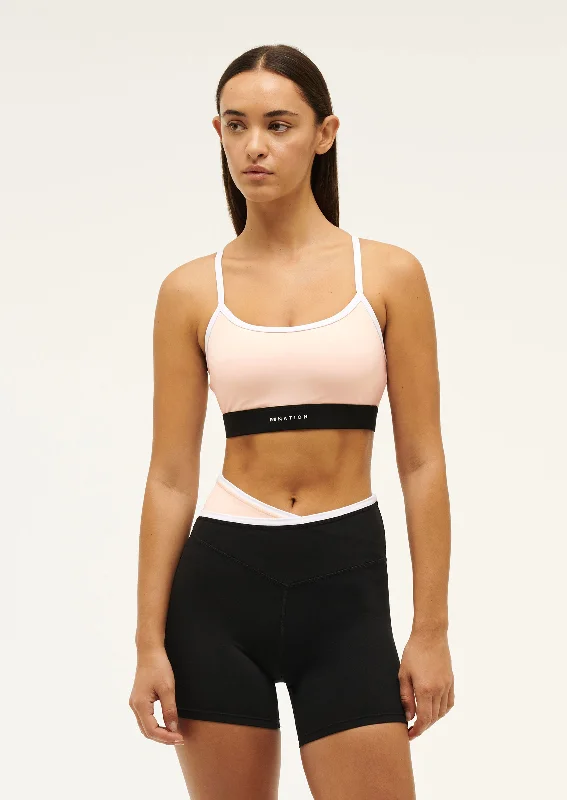 SIGNATURE SPORTS BRA IN BLUSH High Support Sports Bra