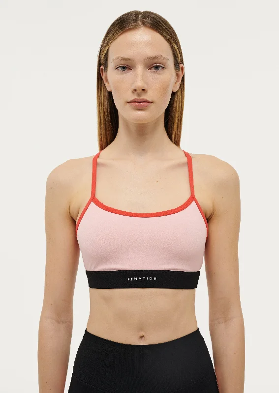 SIGNATURE SPORTS BRA IN CRYSTAL ROSE Comfortable Lounge Bra