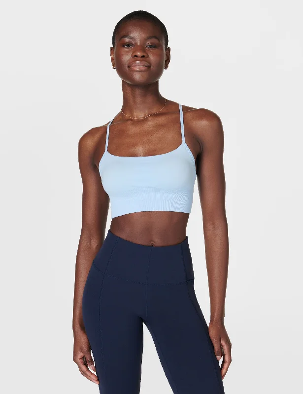 Spirit Restored Yoga Bra - Breeze Blue Sporty Compression Bra