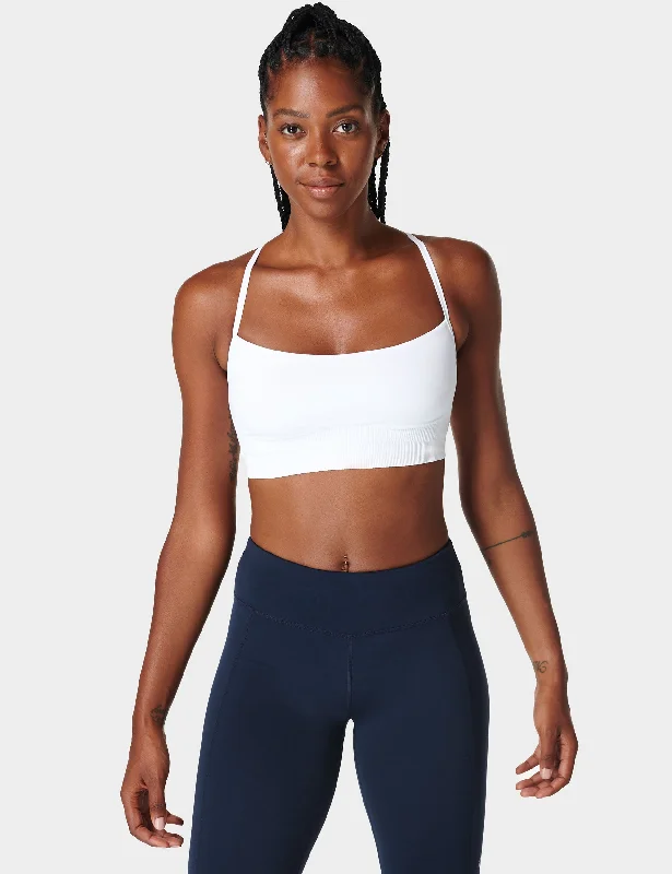 Spirit Restored Yoga Bra - White Breathable Sports Bra