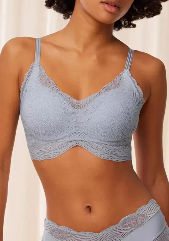 Triumph Lift Smart P Non Wired Bra, Blue Casual Bralette Set