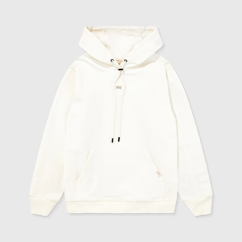 True Classic Slim Hoodie - Creme Hoodie with Frayed Bohemian Relaxed