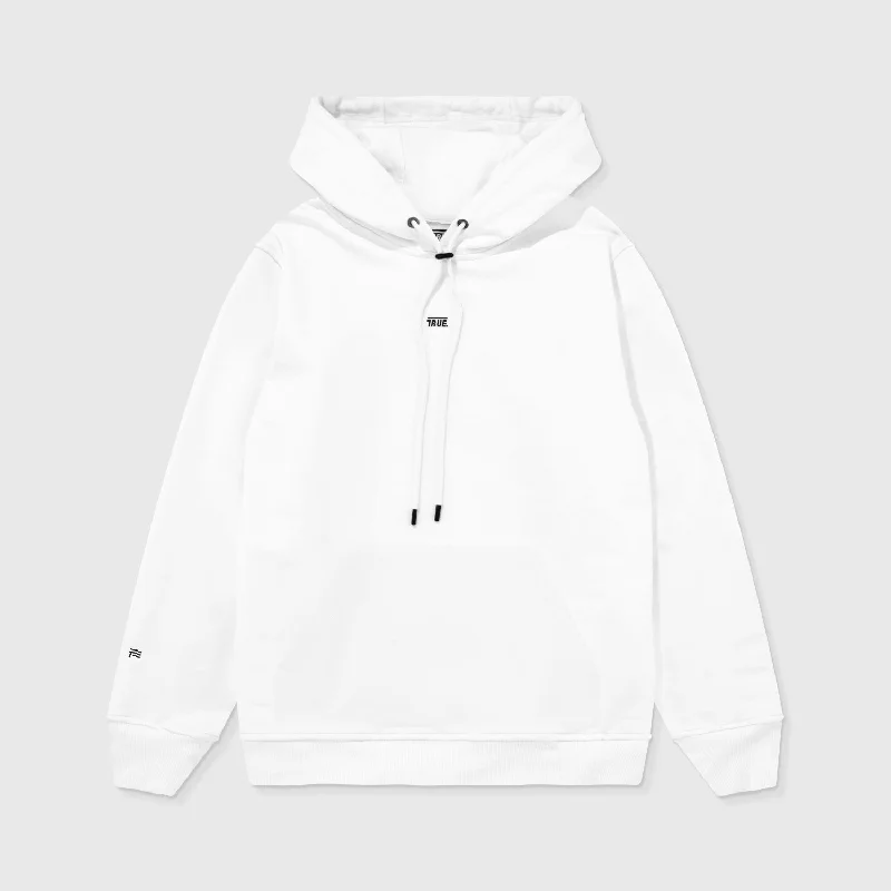 True Classic Slim Hoodie - White Hoodie with Oversized Fit Loose Comfortable