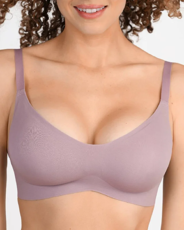 Wire-Free Support Plunge Bra Trendy Sports Bra