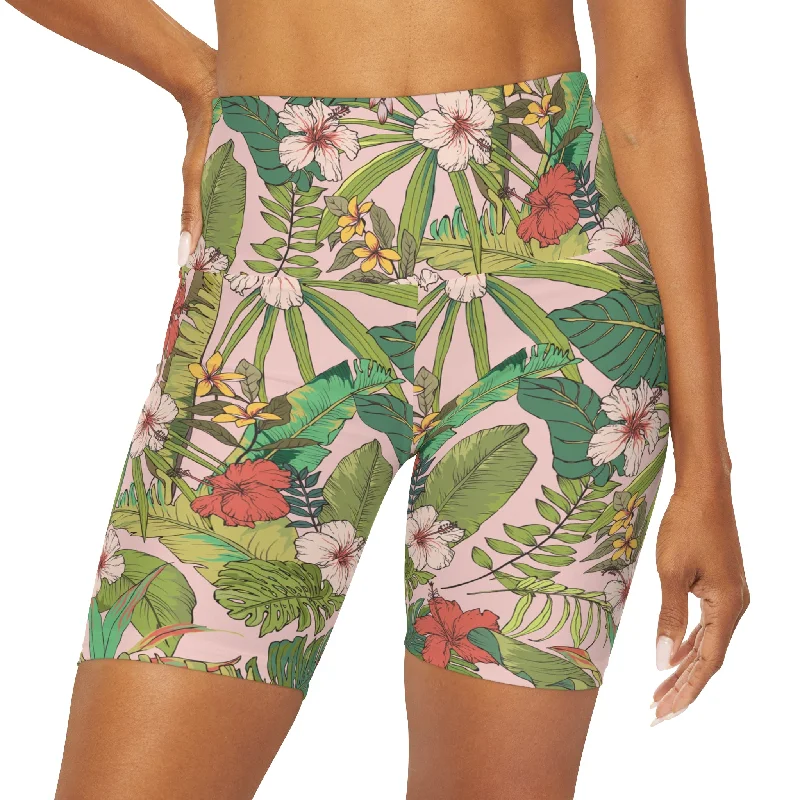 7" Swim Shorts UPF Women's Swim Shorts Long Boy Shorts - Vintage Tropical Floral Vibrant Bikini Bottoms 7" Swim Shorts UPF Women's Swim Shorts Long Boy Shorts - Vintage Tropical Floral Vibrant Bikini Bottoms