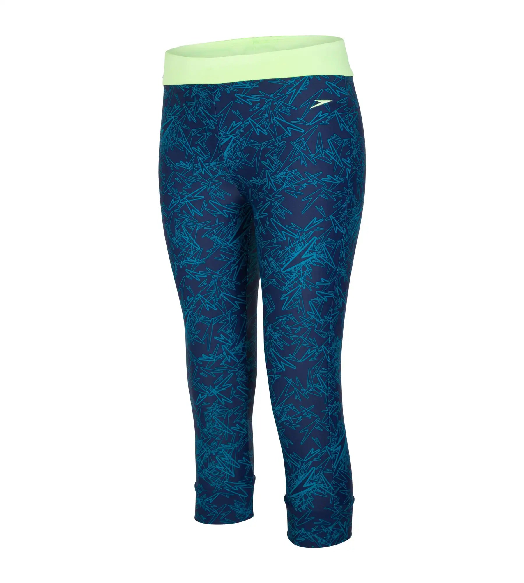 Women's Endurance 10 Boom Splice Printed Swim Capri - Navy & Nordic Teal Chic Swimsuit Cover-Up Women's Endurance 10 Boom Splice Printed Swim Capri - Navy & Nordic Teal Chic Swimsuit Cover-Up
