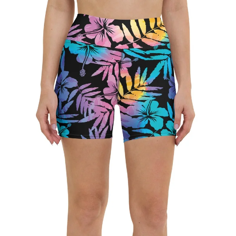 5" Swim Shorts UV Paddleboard Swim Shorts, Swim BoyShort - Ombre Floral Hibiscus Beach Ready Swimsuit 5" Swim Shorts UV Paddleboard Swim Shorts, Swim BoyShort - Ombre Floral Hibiscus Beach Ready Swimsuit