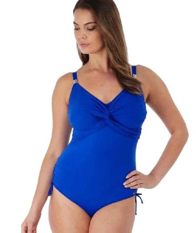 Fantasie Swim Ottawa Underwire Twist Front Suit - Pacific Mesh Panel Swimwear