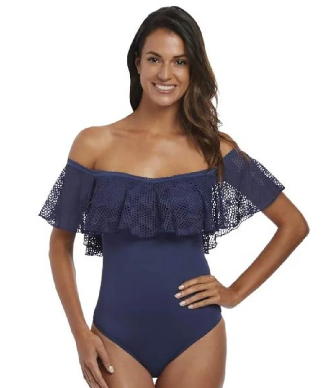 Fantasie Swim Marseille Underwire Bardot Full Piece Suit - Twilight Color-Block Bikini Fantasie Swim Marseille Underwire Bardot Full Piece Suit - Twilight Color-Block Bikini