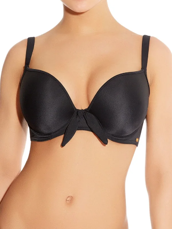 Deco Swim Moulded Bikini Top - Black Adjustable Strap Swimsuit