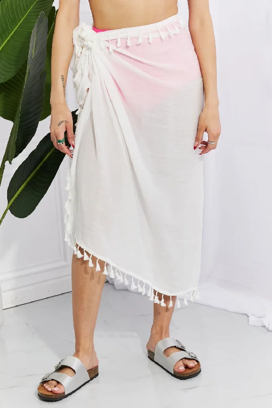Swim Relax and Refresh Tassel Wrap Cover-Up Trendy Swimwear Set