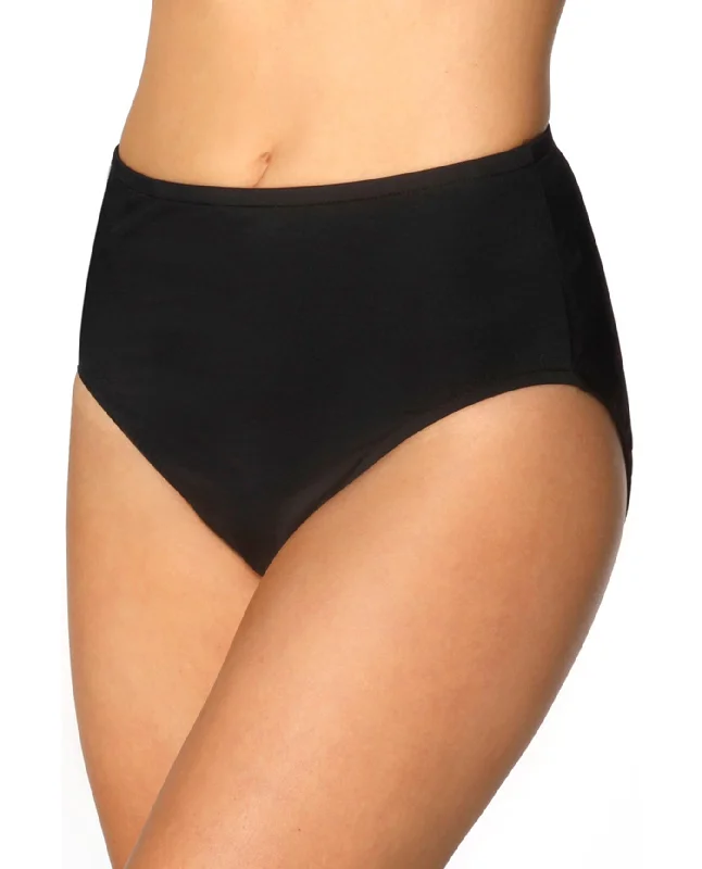 Miraclesuit Black Classic Brief Tankini Bottom Lace-Detail Bikini Set