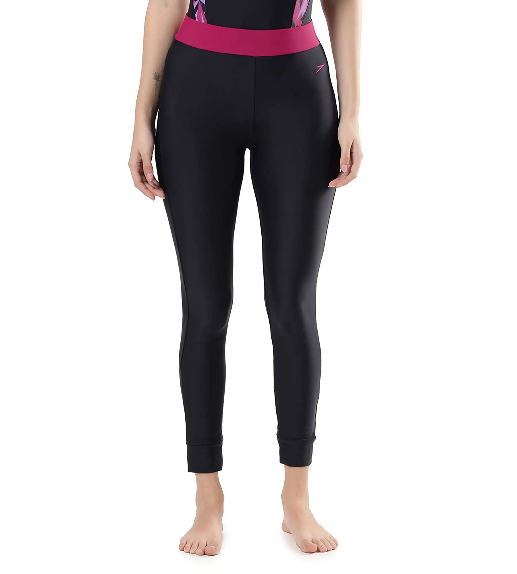 Women's Endurance 10 Contrast Swim Capri - True Navy & Berry Halter Neck Swimsuit