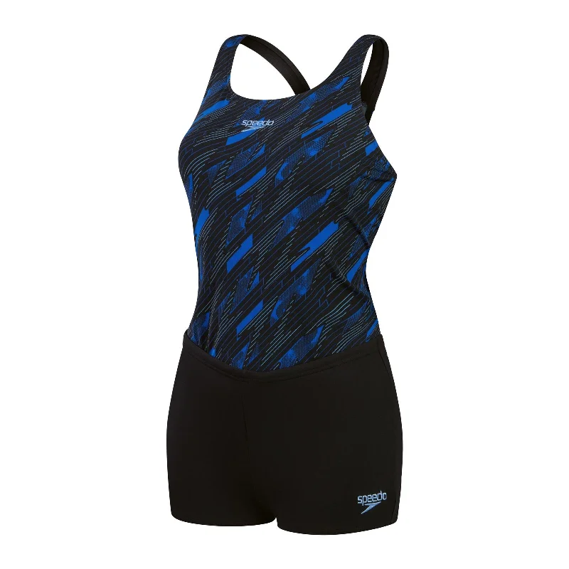 Speedo Womens HyperBoom Tankini Black Two-Piece Beachwear
