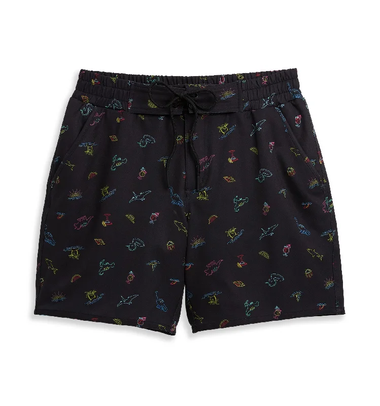 Swim 7" Heritage Board Short - Island Time Tropical Print One-Piece