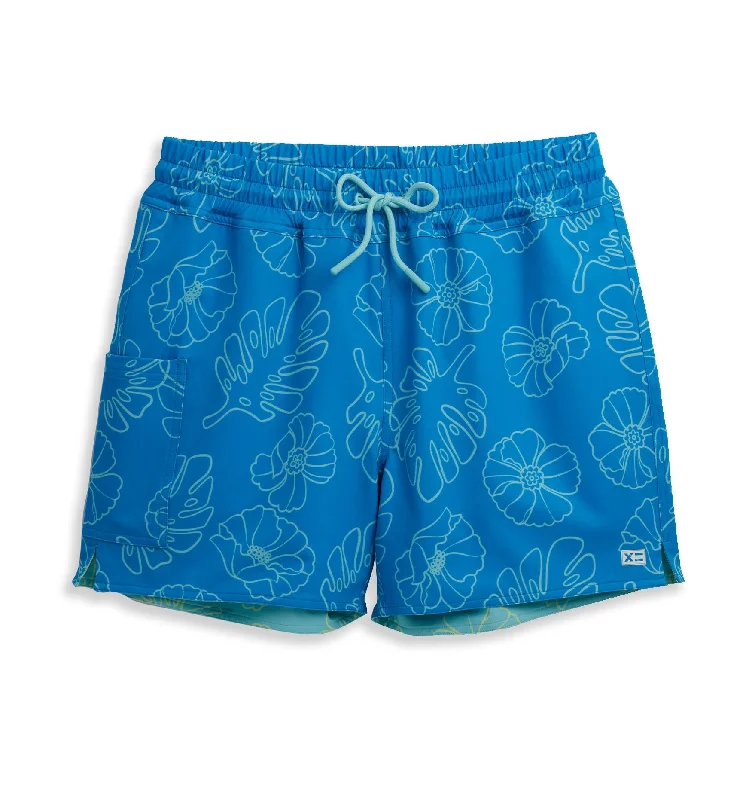 Swim 5" Reversible Board Short - Keep Palm Floral Swimwear Set