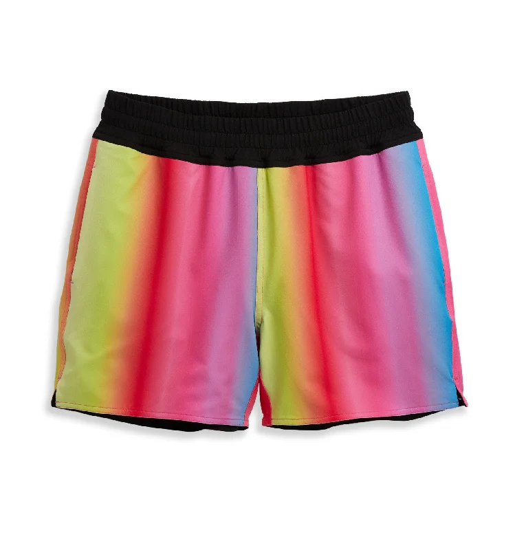 Swim 5" Reversible Board Short - Melting Rainbow Bold Color Swimsuit