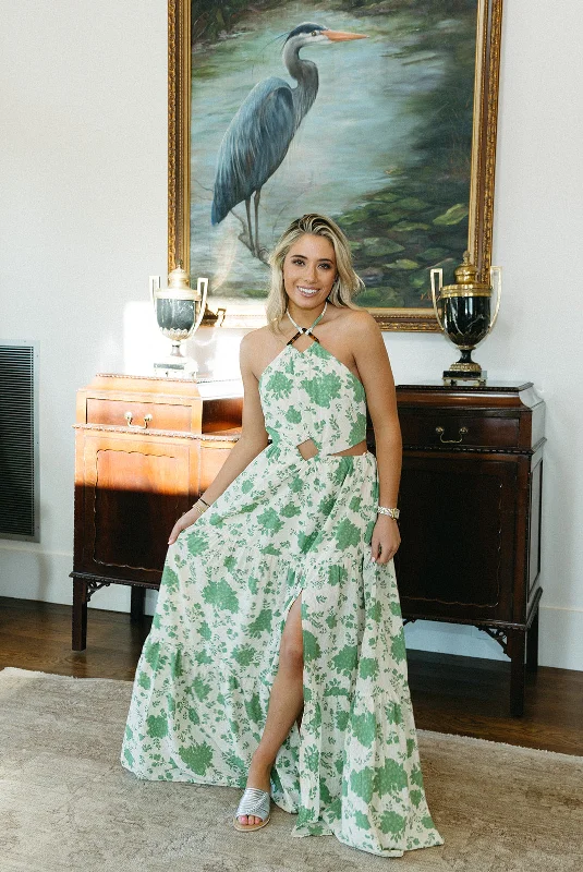 Rio Maxi Dress - Green Elegant Sleeveless Maxi Dress