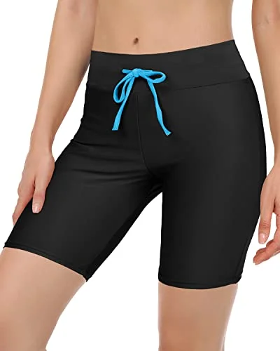 Women's Tummy Control Boy Shorts Swimsuit Long Board Shorts-Black Modern High-Waisted Swimsuit Women's Tummy Control Boy Shorts Swimsuit Long Board Shorts-Black Modern High-Waisted Swimsuit